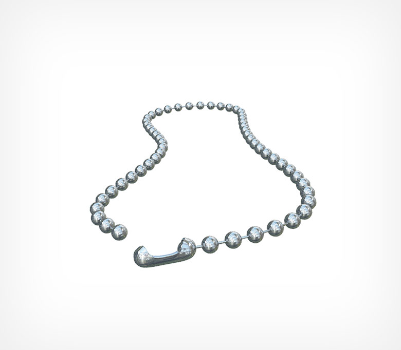 Цепь металлическая шариковая в отрезках с замком-соединителем BALL CHAIN